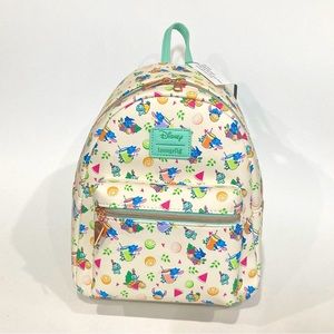 Disney Loungefly backpack stitch with drinks